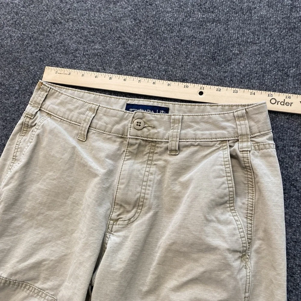 Y2K Abercrombie & Fitch Ripstop Carpenter Pants Double Knee Mens 29x30 Loose Fit